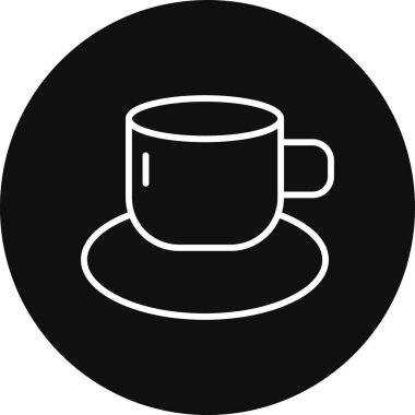 Kahve. Web simgesi basit illüstrasyon