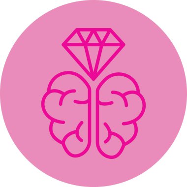 beyin ikonu vektör illüstrasyonu