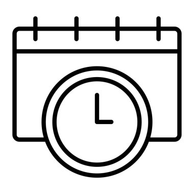 saat vektör çizgisi simgesi