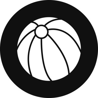 Bir basketbol topunun vektör illüstrasyonu