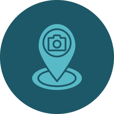 Eşsiz konum vektör simgesi