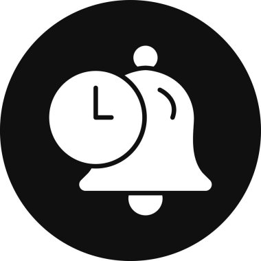 Alarm saati simgesi, vektör illüstrasyonu