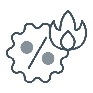 çiçek vektör simgesi, satır ve illüstrasyon, düzenlenebilir vuruş