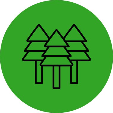 Bir ağaç simgesinin vektör illüstrasyonu