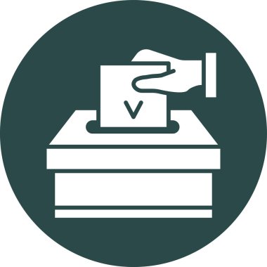 arkaplanda izole edilmiş basit bir biçimdeki oy simgesi