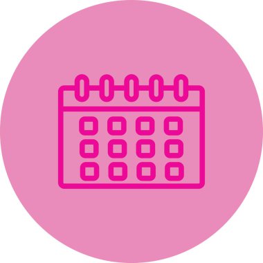 Takvim web simgesi, vektör çizim