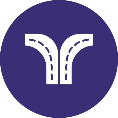 Bir yol simgesinin vektör illüstrasyonu