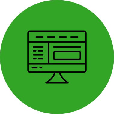 tarayıcı web simgesi, vektör illüstrasyonu