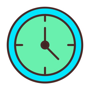 Saat simgesi vektör illüstrasyonu