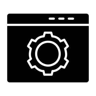 glyph düz vektör simgesini ayarlama