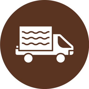 Teslimat. Web simgesi basit illüstrasyon