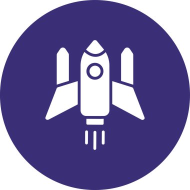 roket ikonu vektör illüstrasyonu