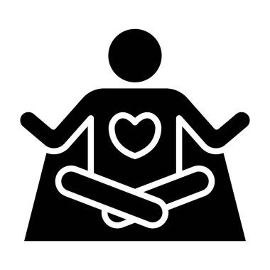 Yoga. Web simgesi basit tasarım