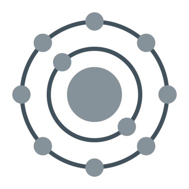 Molekül renkli vektör simgesi