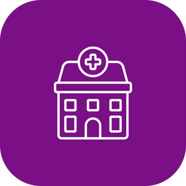 Hastane simgesi soyut arkaplanda izole edildi