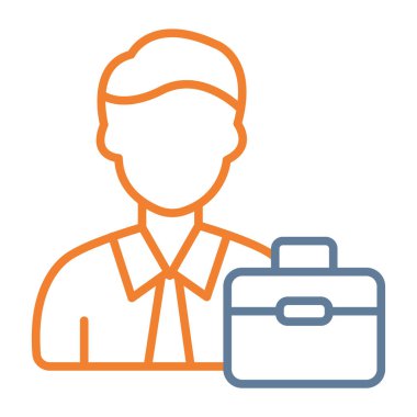 Mavi gömlekli bir adamın vektör çizimi