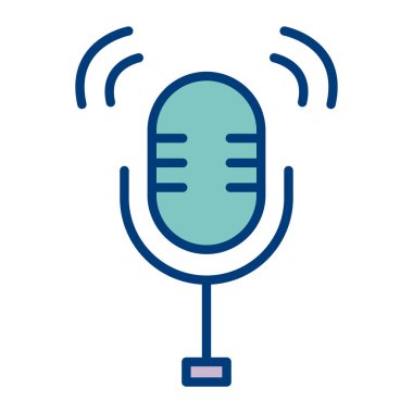 mikrofon ve mikrofon vektör çizimi