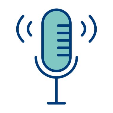 mikrofon simgesi vektör illüstrasyonu