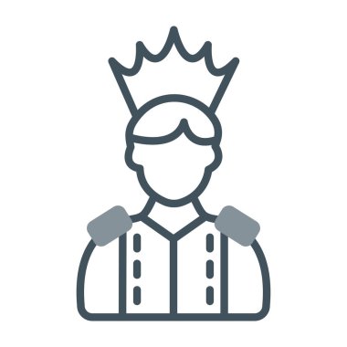 taç ince çizgi simgesi, iş ve ofis, taç işareti, vektör grafikleri, beyaz arkaplan üzerinde doğrusal desen.