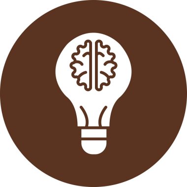 İnsan beynine sahip bir ampul.