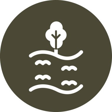 Ağaç simgesinin vektör illüstrasyonu