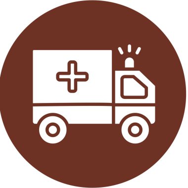 ambulans simgesi vektör illüstrasyonu