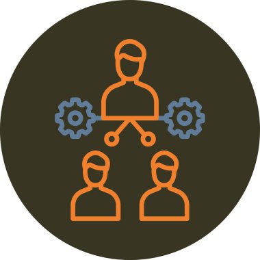 İş insanları simgesinin vektör illüstrasyonu