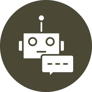 robot. Web simgesi basit illüstrasyon