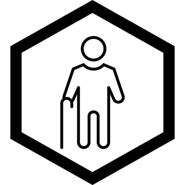 Erkek simgesi, basit vektör illüstrasyonu