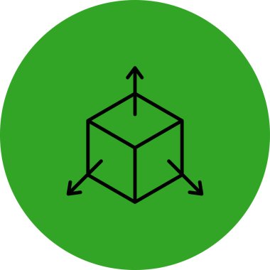 Moda Biçimli Küp Simgesi İzole Arkaplan