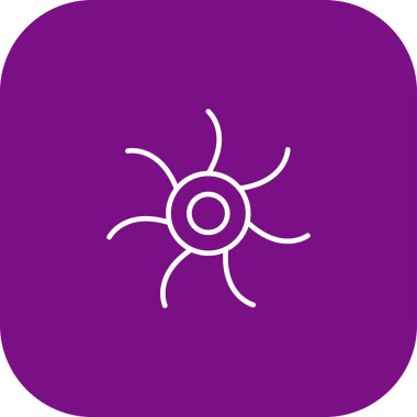 Güneş ikonunun çizim vektörü. Hava, güneş, hava vs. için uygun.