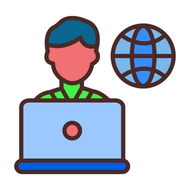 iş web simgesi basit illüstrasyon