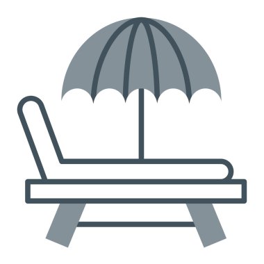 Şemsiye. Web simgesi basit illüstrasyon