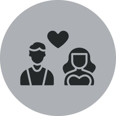 çift simgesi, vektör illüstrasyonu