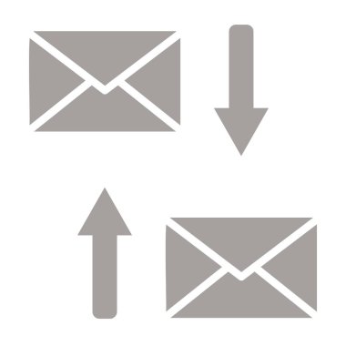 vektör illüstrasyonu, e- posta ve gönderme simgesi