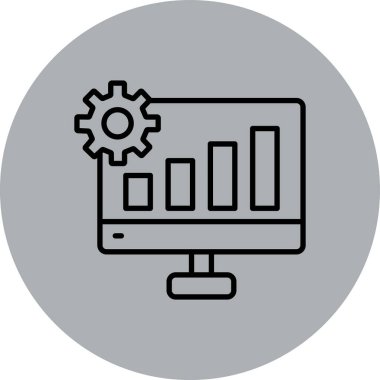 Seo simgesinin vektör illüstrasyonu