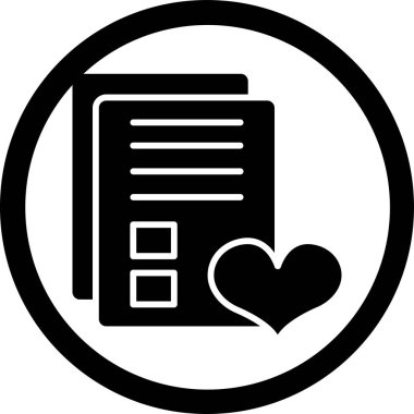 Kalp ikonu vektör illüstrasyonu