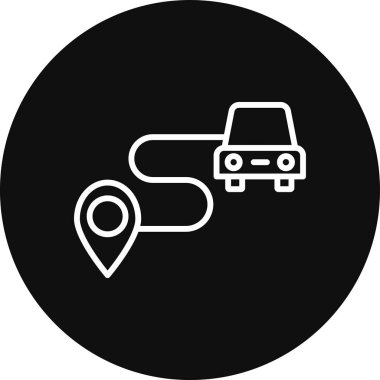 Vektör konumu simge illüstrasyonu