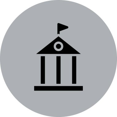 vektör üniversite düz simgesi