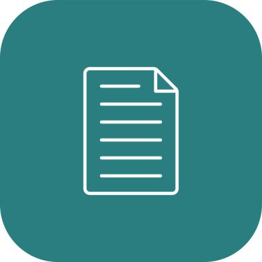 güzel belge vektör çizgisi simgesi