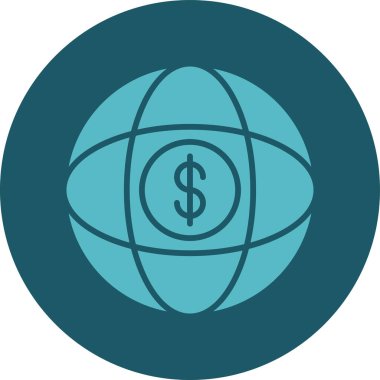 Dolar. Web simgesi basit illüstrasyon