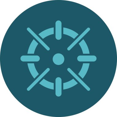 Tekerlek simgesinin vektör illüstrasyonu