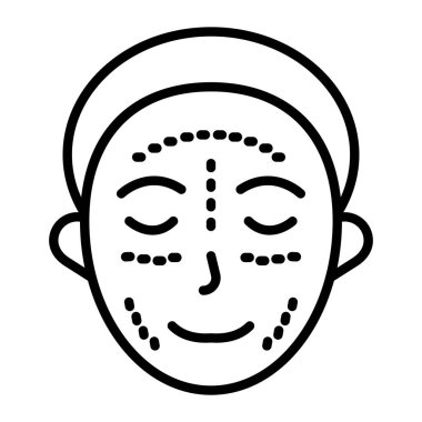 Yüz maskesi simgesi, özet biçimi