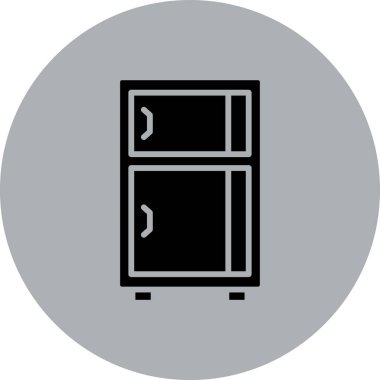Buzdolabı ikonu. Web için basit buzdolabı vektör simgeleri çizimi
