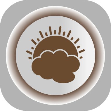 güzel bulutlu vektör simgesi