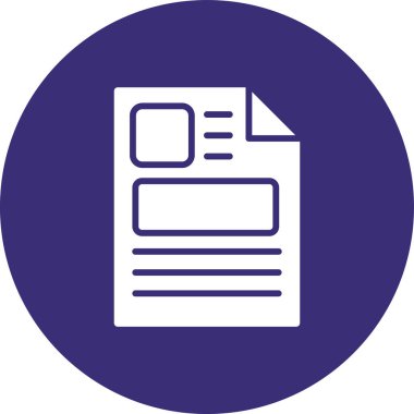 Belge simgesinin vektör illüstrasyonu