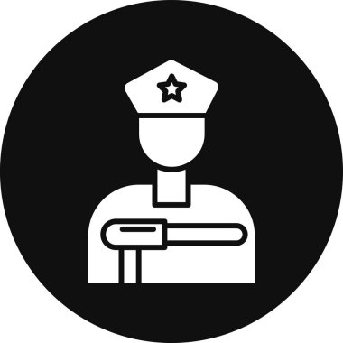 polis simgesi vektör illüstrasyonu