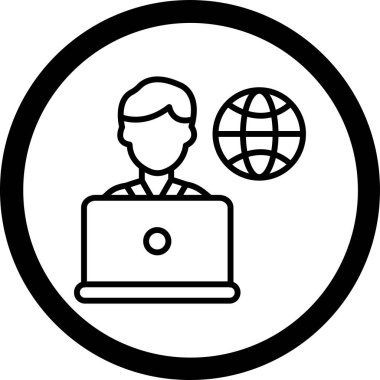 Kişisel bilgisayarın iş konsepti vektör illüstrasyonu