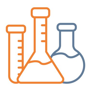 laboratuvar matarası simgesi, vektör illüstrasyonu