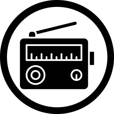 Radyo. Web simgesi basit tasarım
